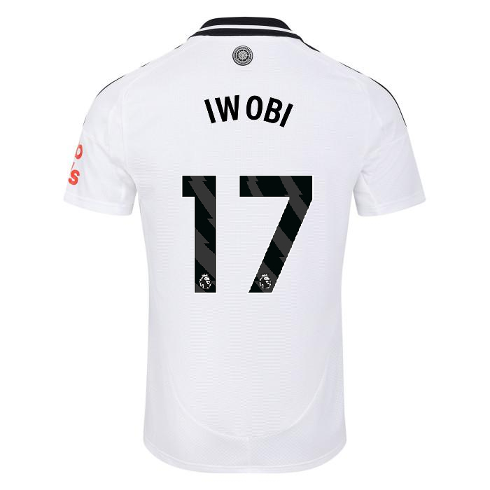 fulham 2425 adult home shirt  – 17 alex iwobi – adi01008-02 Fulham Kits | Top Collection For Every Supporter