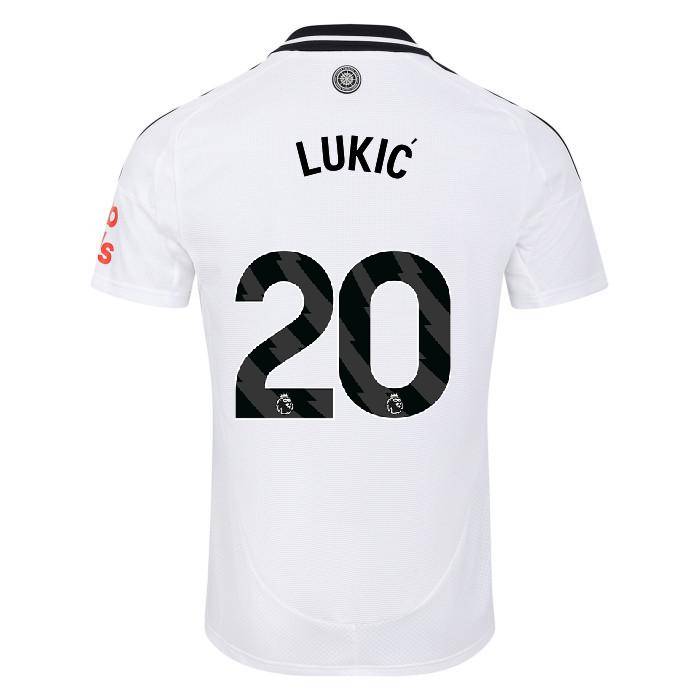 fulham 2425 adult home shirt  – 20 sasa lukic – adi01008-02 Fulham Kits | Top Collection For Every Supporter