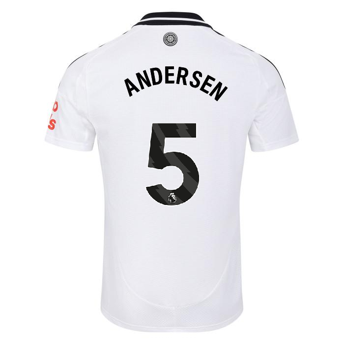 fulham 2425 adult home shirt  – 5 joachim andersen – adi01008-02 Fulham Kits | Top Collection For Every Supporter